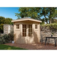 26 % Discount! Fjordholz 5-Eck Gartenhütten Modell Evelyn 1A 25m²