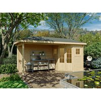 26 % Discount! Fjordholz 5-Eck Gartenhütten Modell Evelyn 1C 15m²