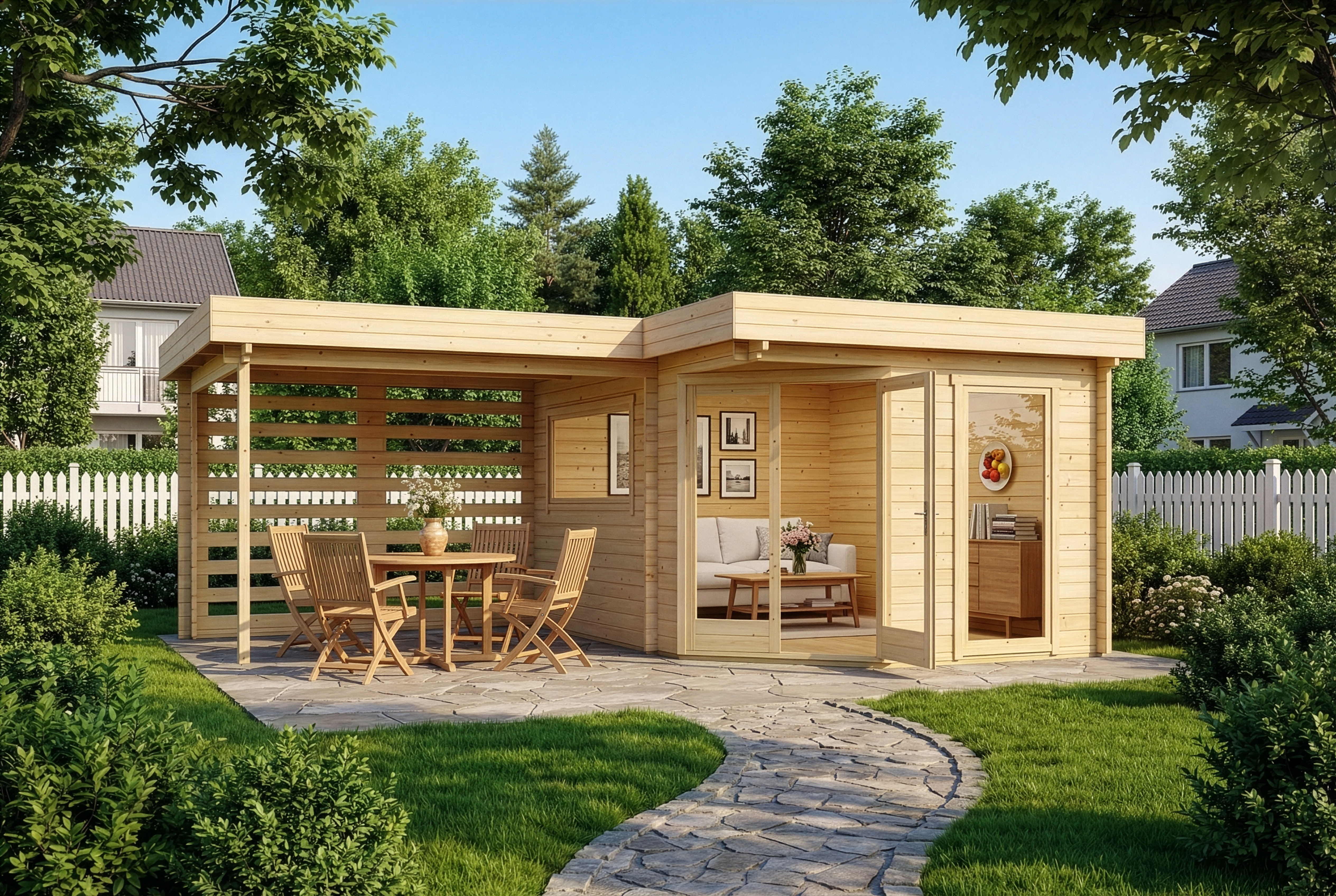 21% reduziert! B-Ware 5-Eck Gartenhaus Pepe Optima 24m²