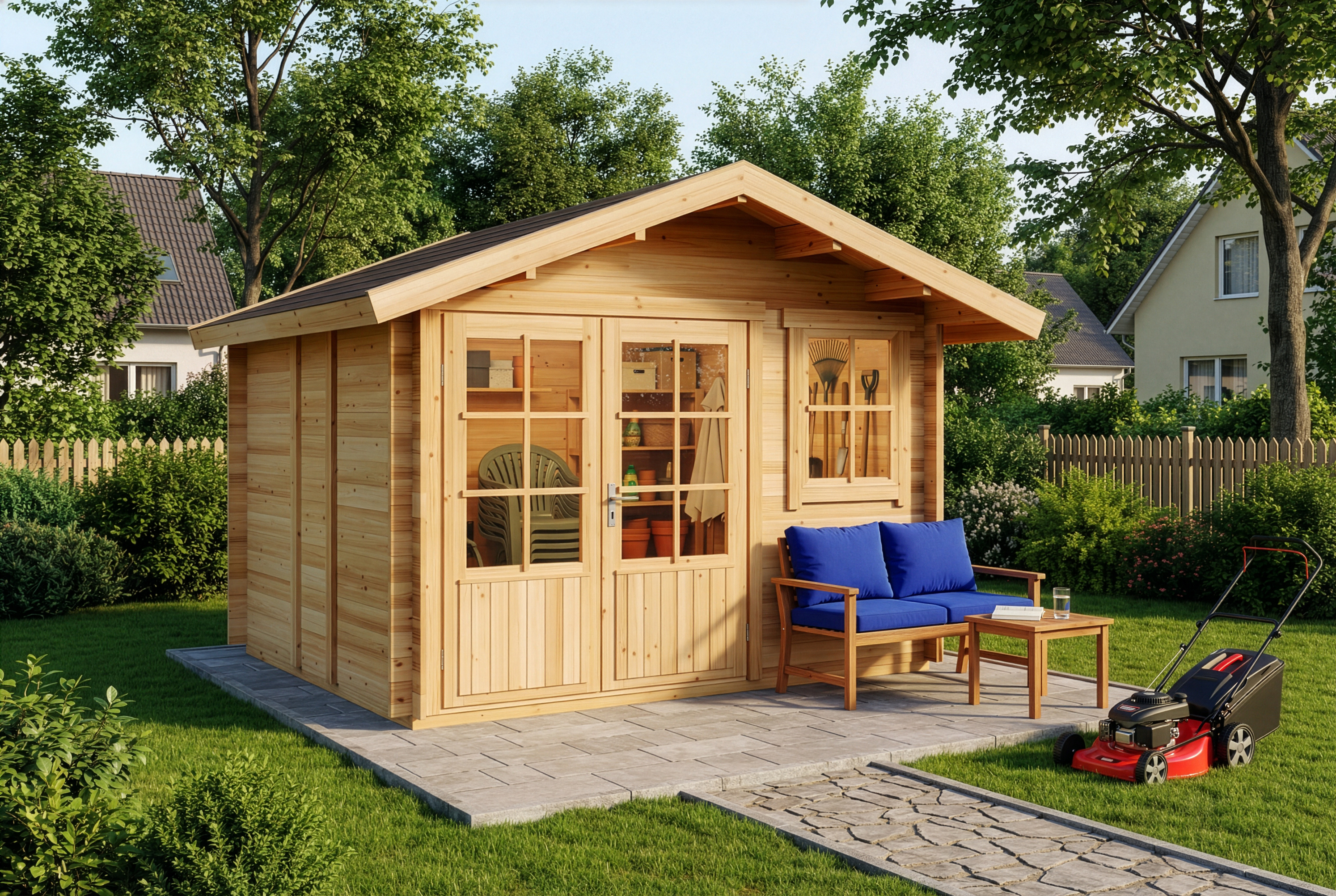 30% reduziert! B-Ware Alpholz Gartenhaus Palermo - Ohne Schutz-Imprägnierung 9m²