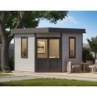 26 % Discount! WPC 5-Eck Gartenhütten Modell Style Classic 9m²